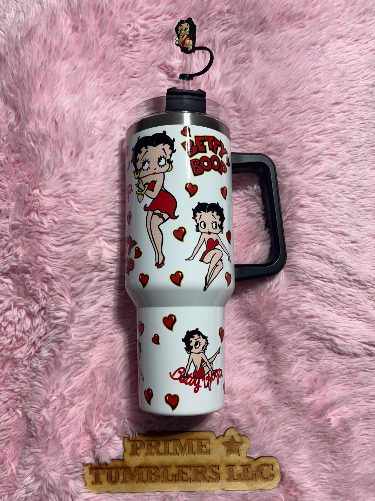 Betty Boop RED Cartoon character 40oz Stainless Steel Tumbler | Stanley Dupe