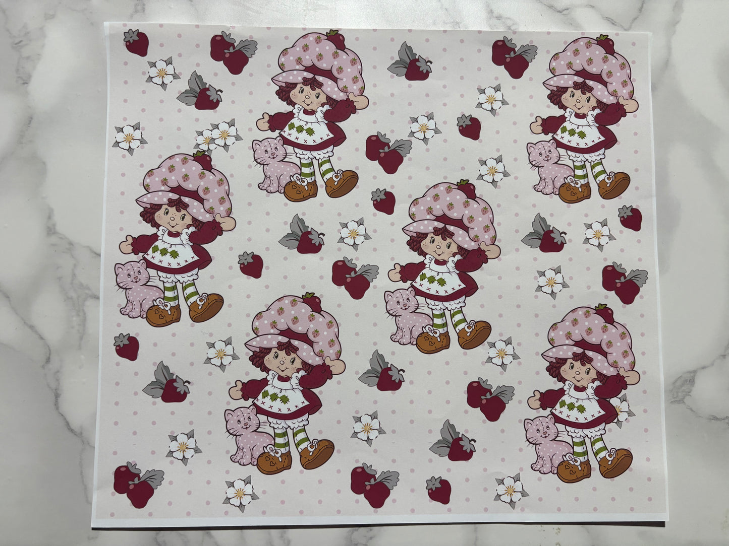 Strawberry Shortcake sublimation 20oz Print strawberries