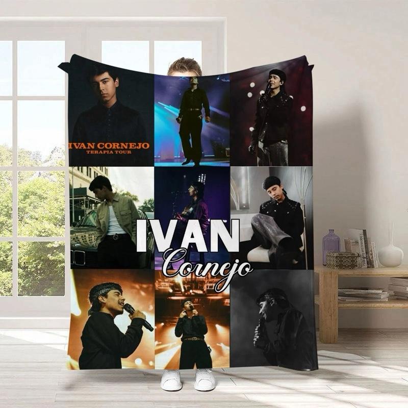 Ivan Cornejo Collage Blanket Soft Fleece Throw for True Fans 50 x 60 in Cozy Microfiber Fleece with Iconic Terapia Tour Images Machine Washable and Fade Resistant