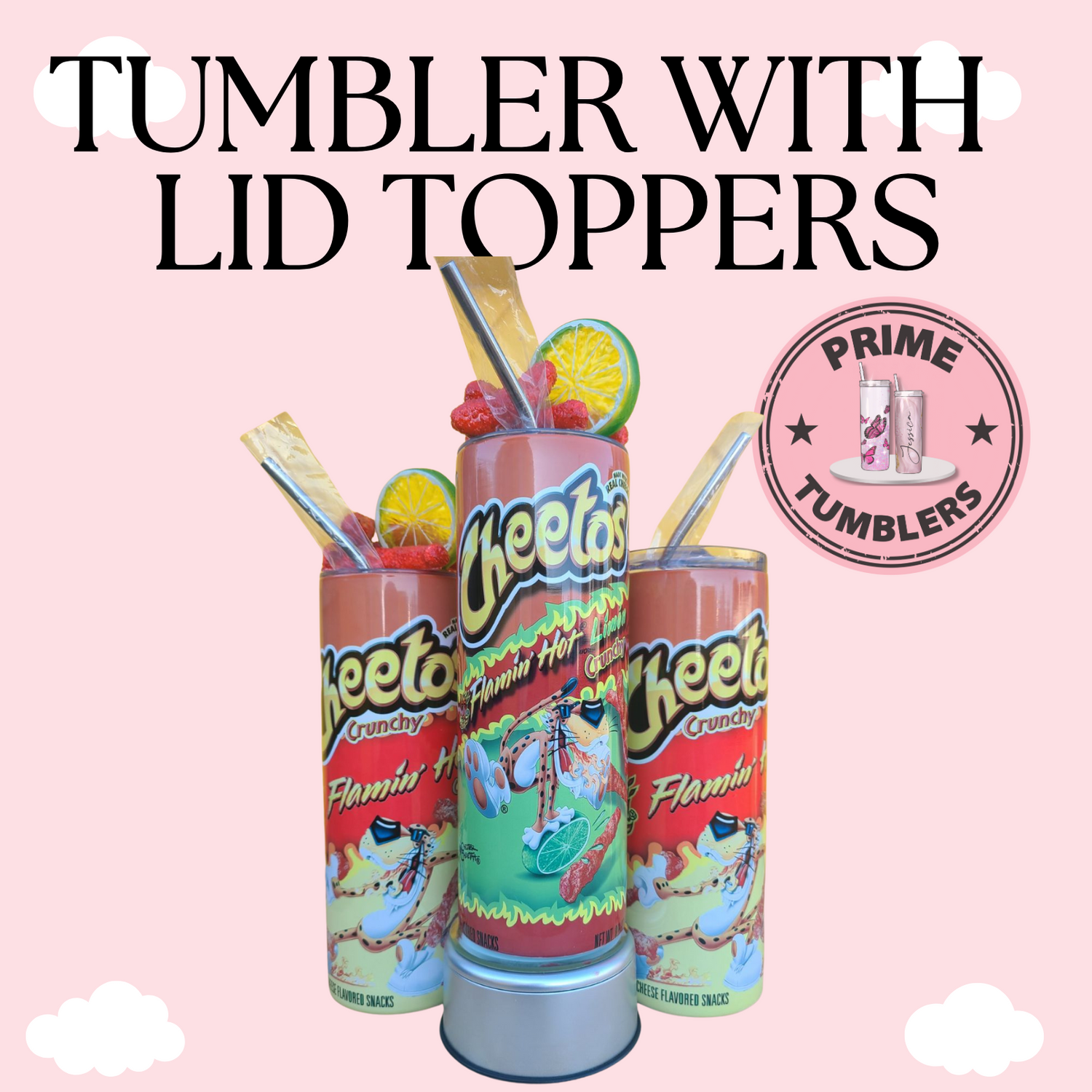 TUMBLER WITH LID TOPPER