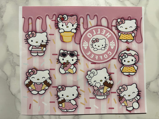 Hello Kitty and Friends sublimation 20oz Print ice cream