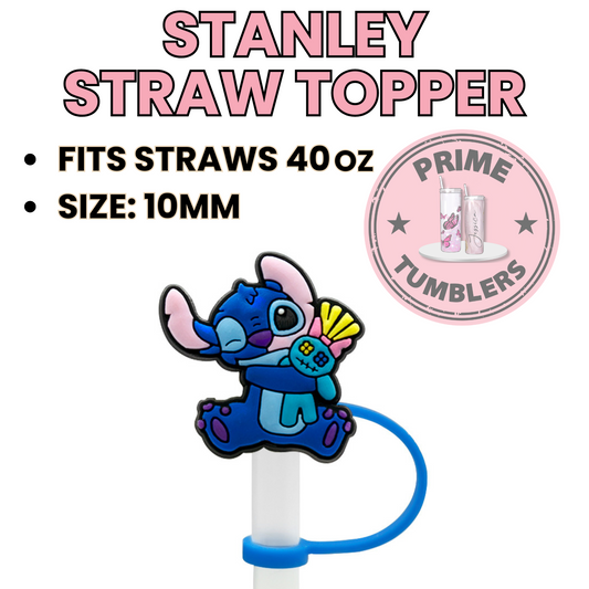 Stitch bear 40oz Straw Toppers