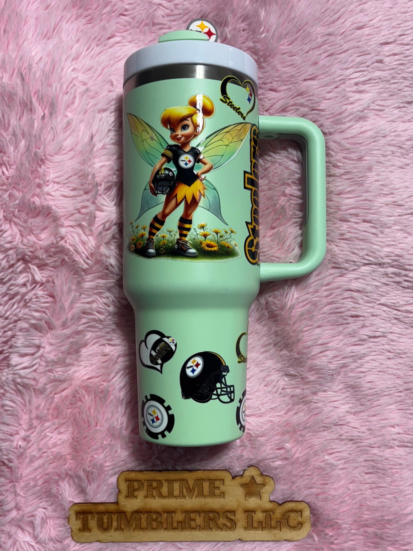 Pittsburgh Steelers Football team 40oz Stainless Steel Tumbler | Stanley Dupe blue NFL