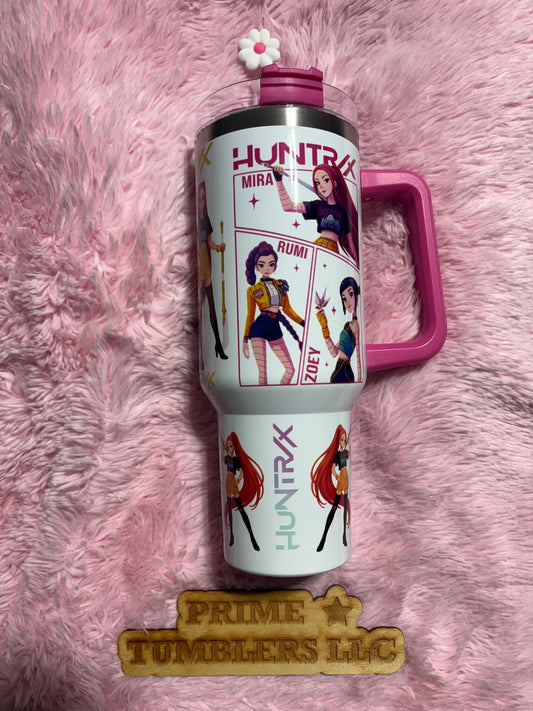 KPop Demon Hunters HUNTRIX 40oz Stainless Steel Tumbler | Stanley Dupe Cup