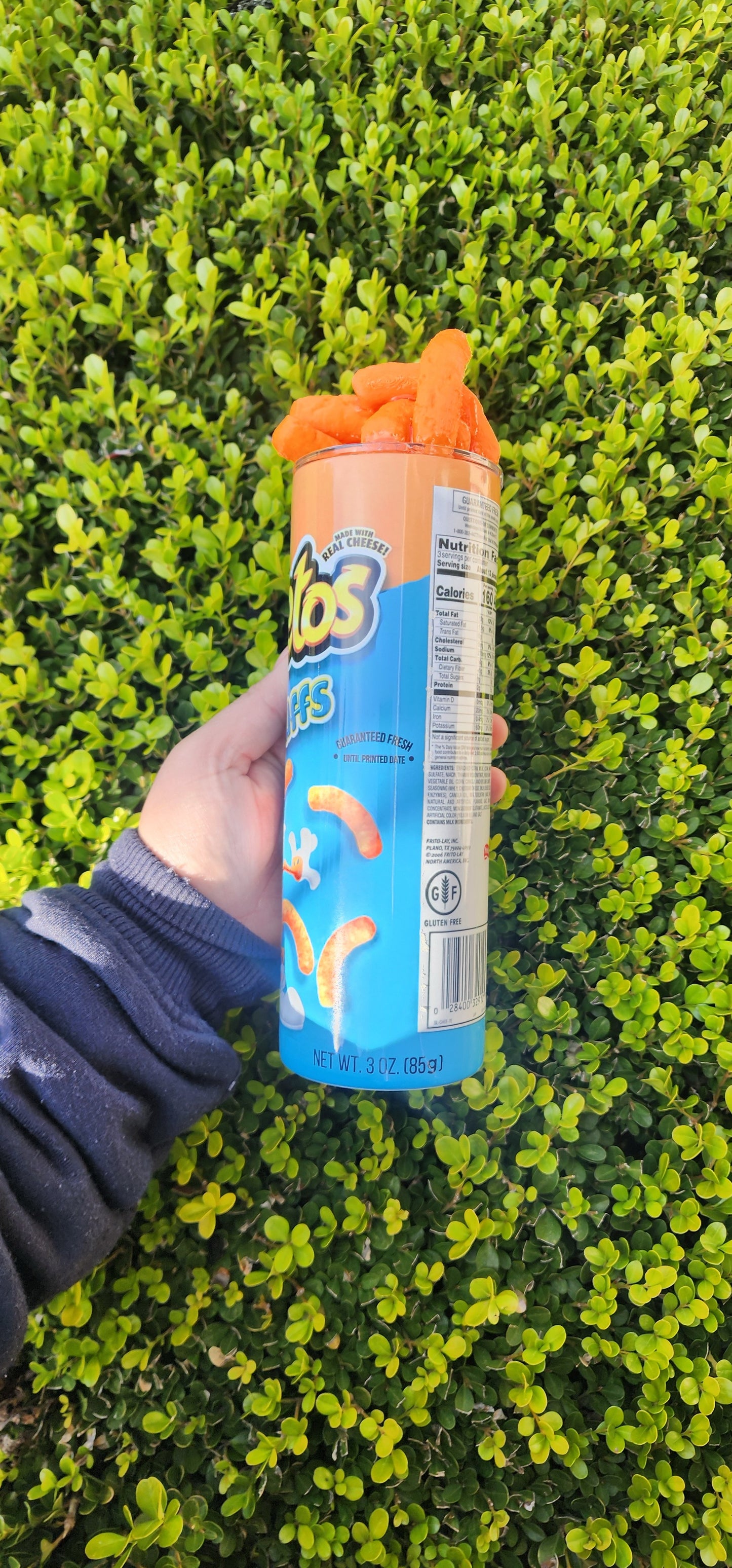 PUFFS Cheetos chips tumbler with Lid Topper