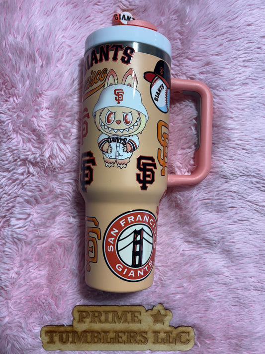San Francisco Giants LABUBU 
Baseball team 40oz Stainless Steel Tumbler | Stanley Dupe blue NFL