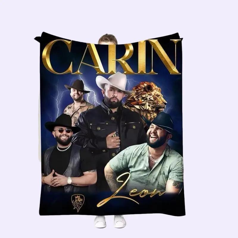 Carin Leon gold soft Blanket Cobija Estilo Regional – León Inspired Carin Design, Soft & Warm, 50in x 60in, Golden Details, Machine Washable, Regular Edition