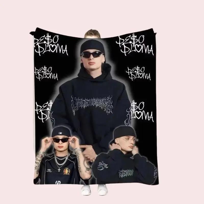 Peso Pluma Cobija Estilo Urbano Microfibra Suave Gráfico Urbano para Fans del Corrido Tumbado Decor Moderno