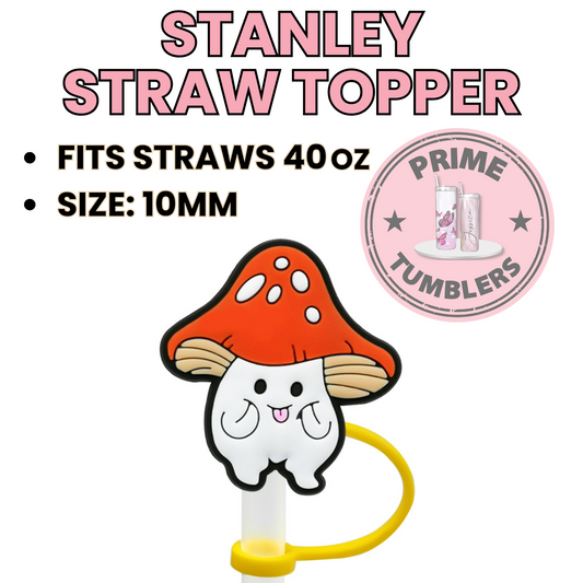 Mushroom 40oz Straw Toppers