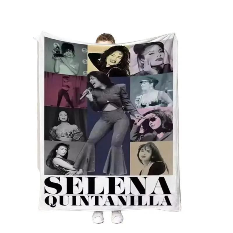 Selena Quintanilla Cobija Estilo Selena – Artistic Collage Design Soft Warm Tejano Style Regular Edition Comfortable Size Machine Washable Room Decoration Gift
