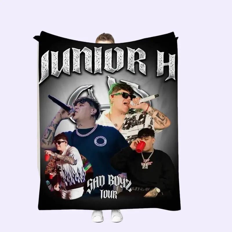 Junior H white Sad Vibes Tour-Inspired Urban Throw Blanket Emotional Music Art 50 x 60 inches Soft Microfiber Fleece for Bed Sofa Wall Décor