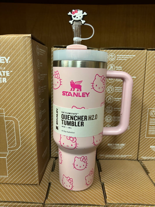 HELLO KITTY pink matte 40oz Tumbler STANLEY Dupe cup HK