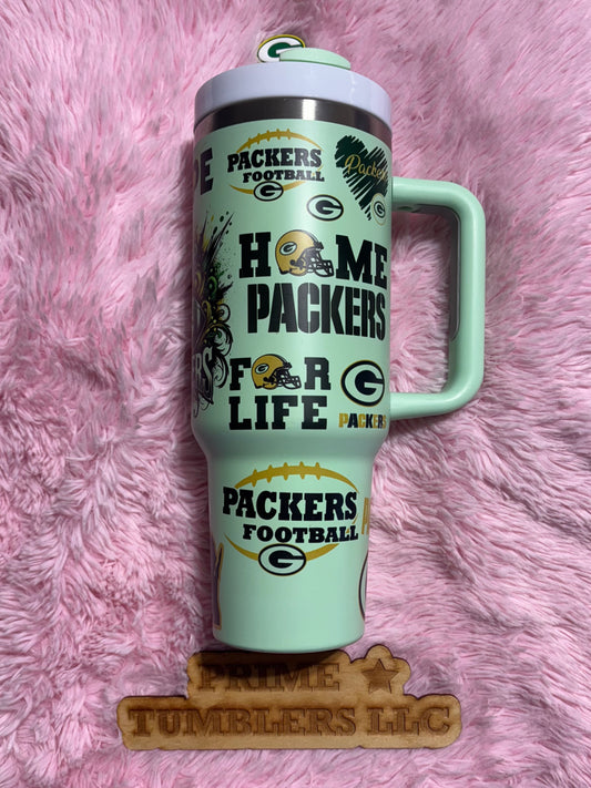 Green Bay Packers Football team 40oz Stainless Steel Tumbler | Stanley Dupe NFL