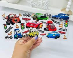(Copy) Disney/Pixar movie CARS Lightning McQueen, Mater, Doc Hudson, Sally Carrera, Luigi, Ramone 16oz UVDTF cup wrap, ready to apply STICKERS Decals
