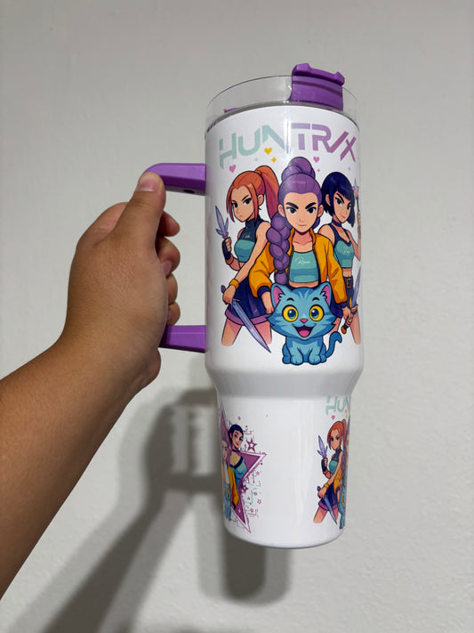 Purple Huntrx K-pop 40oz Tumbler (STANLEY Dupe)