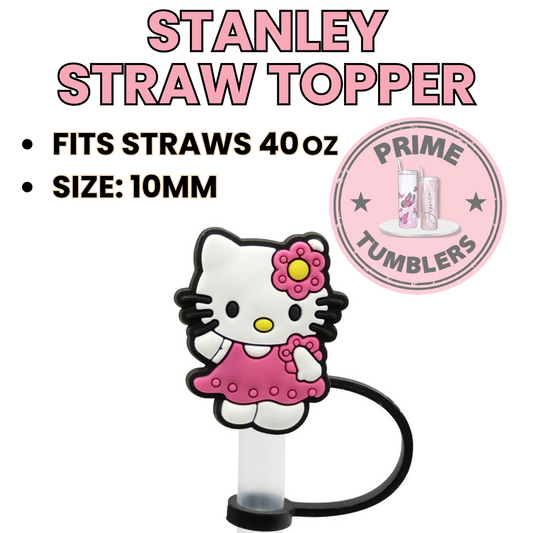 Hello Kitty dress 40oz Straw Toppers