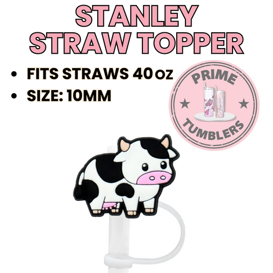Cute COW 40oz Straw Toppers