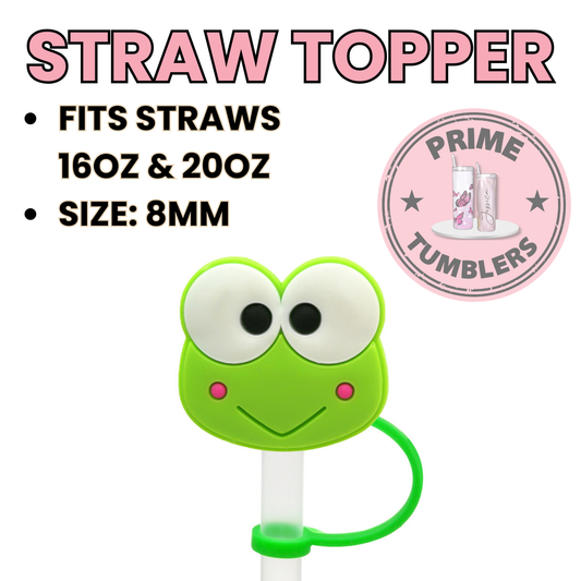Keropi Sanrio 8MM Straw Topper (Regular Size) – Silicone Straw Cover for Tumblers 16oz and 20oz