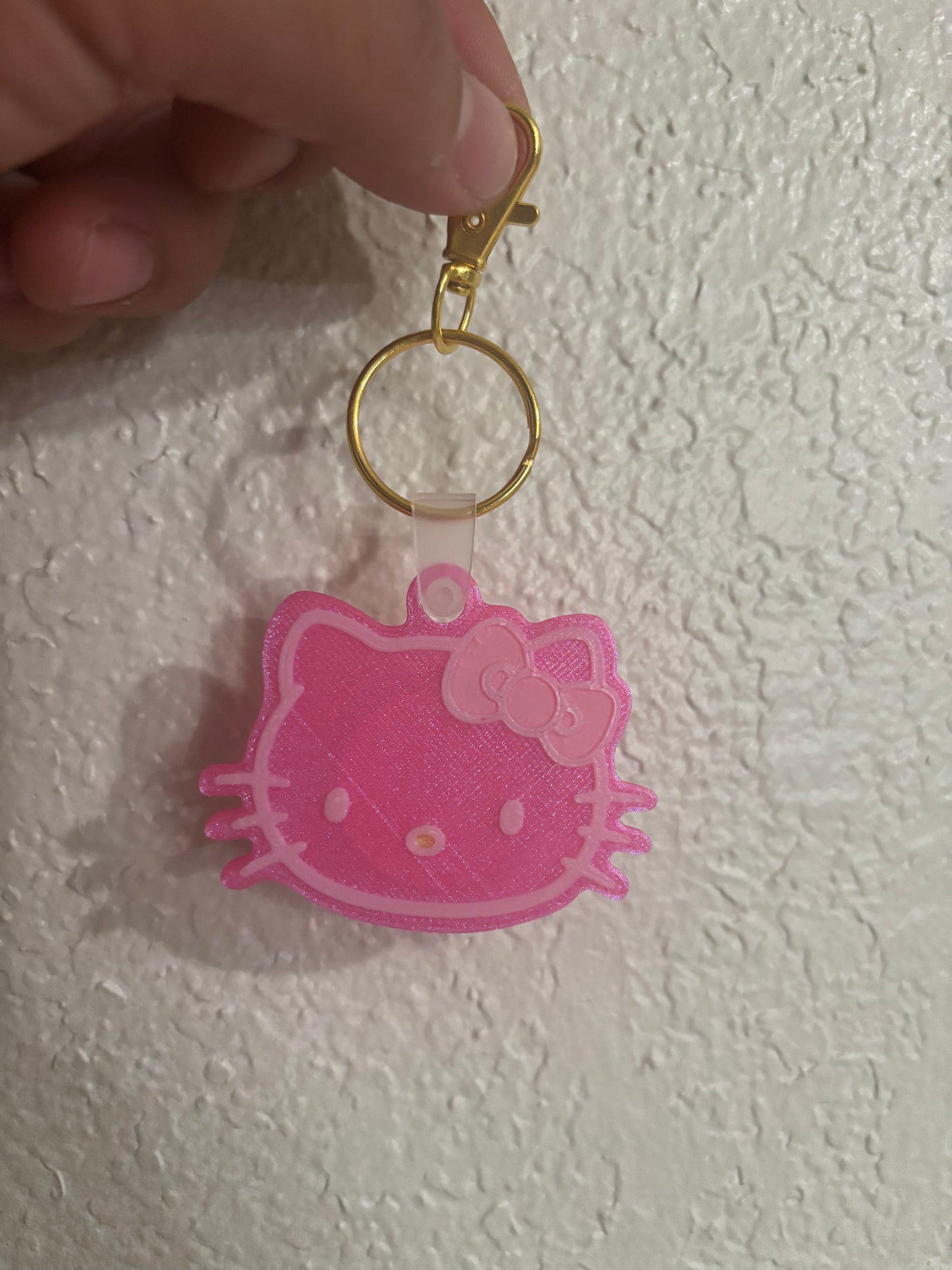 Hello Kitty NFC Tag Keychain for your Social Media (pink) Tap to Connect Kawaii