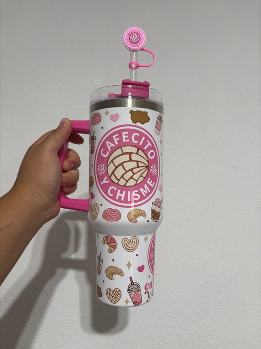Cafecito y Chisme 40oz STANLEY Dupe Tumbler