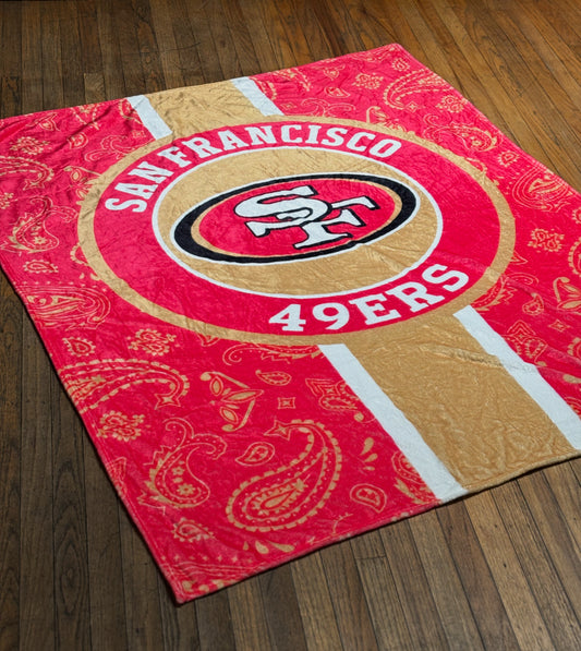 49ers red San Francisco Football soft Blanket
