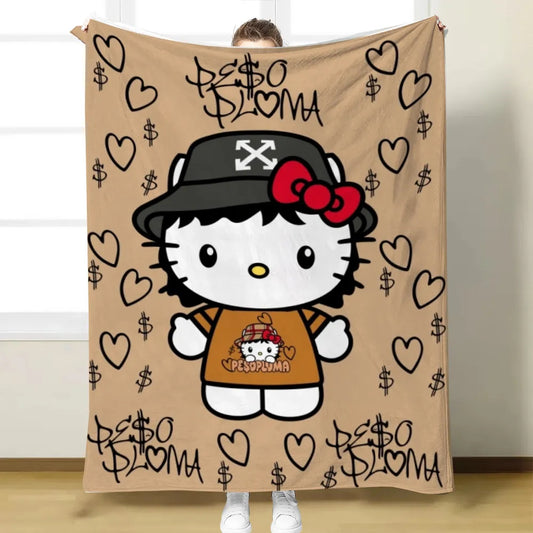 Peso Pluma Hello Kitty soft Blanket