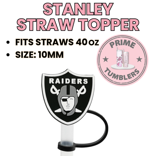 Raiders FOOTBALL 40oz Straw Toppers