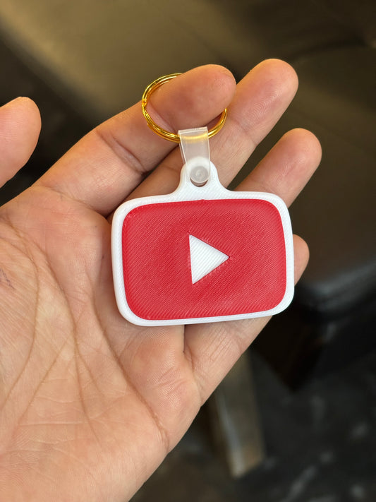 NFC tag KEYCHAIN Youtube Social Media (red)