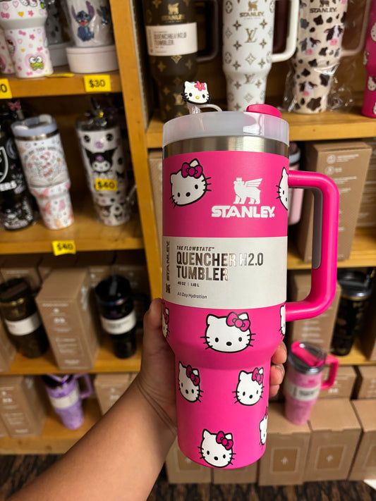 Hello Kitty hot PINK 40oz Tumbler Cup (Stanley Dupe) Sanrio
