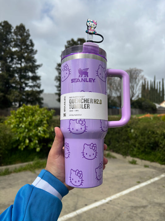 HELLO KITTY purple 40oz Tumbler STANLEY DUPE cup