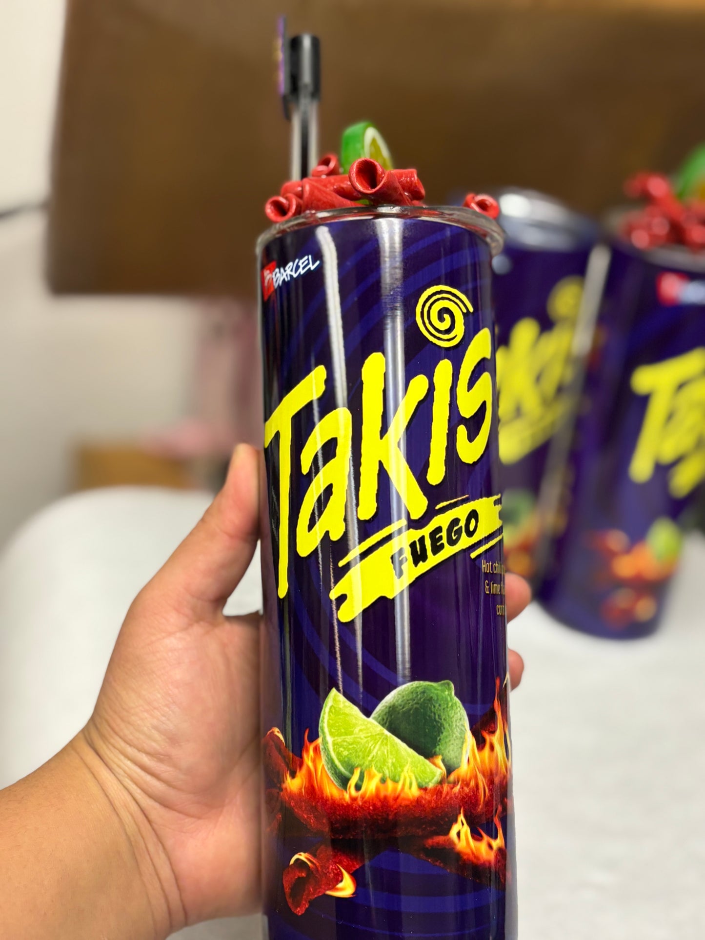 TAKIS tumbler with Lid Topper