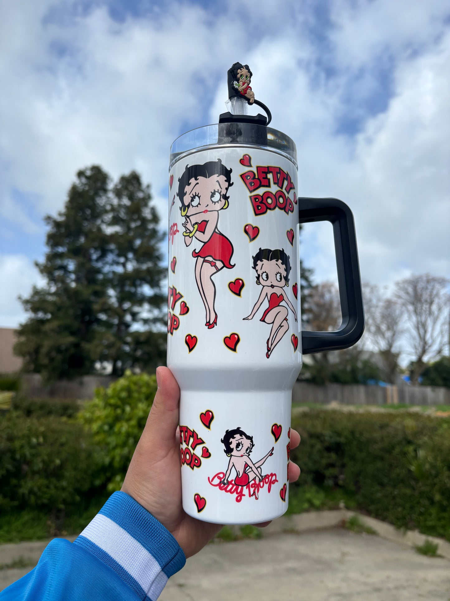 Betty BOOP red and Black 40oz STANLEY Dupe