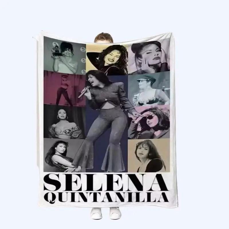 Selena Quintanilla Cobija Estilo Selena – Artistic Collage Design Soft Warm Tejano Style Regular Edition Comfortable Size Machine Washable Room Decoration Gift