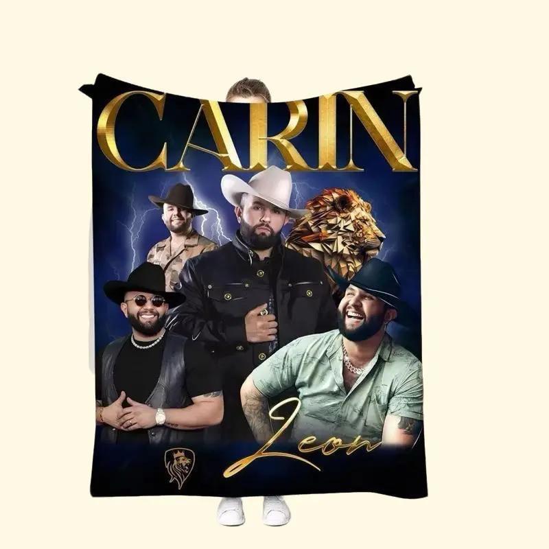 Carin Leon gold soft Blanket Cobija Estilo Regional – León Inspired Carin Design, Soft & Warm, 50in x 60in, Golden Details, Machine Washable, Regular Edition